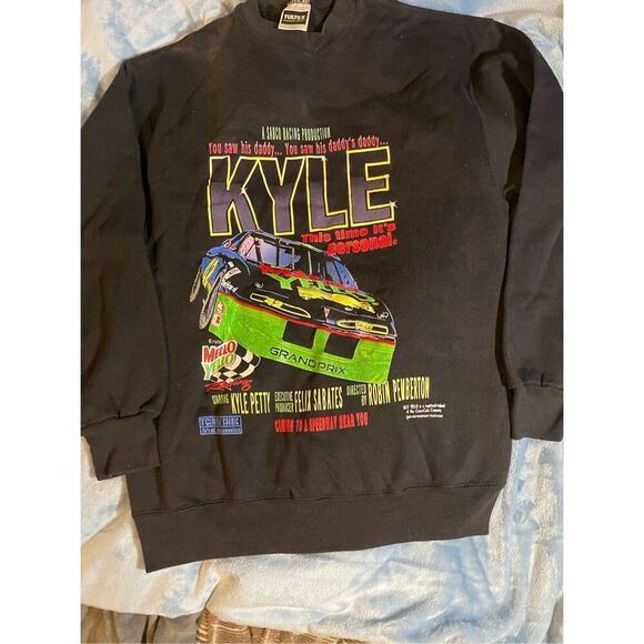 Vtg 1993 Kyle Petty Mello Yello Sweatshirt one stitch sz L - Picture 4 of 7
